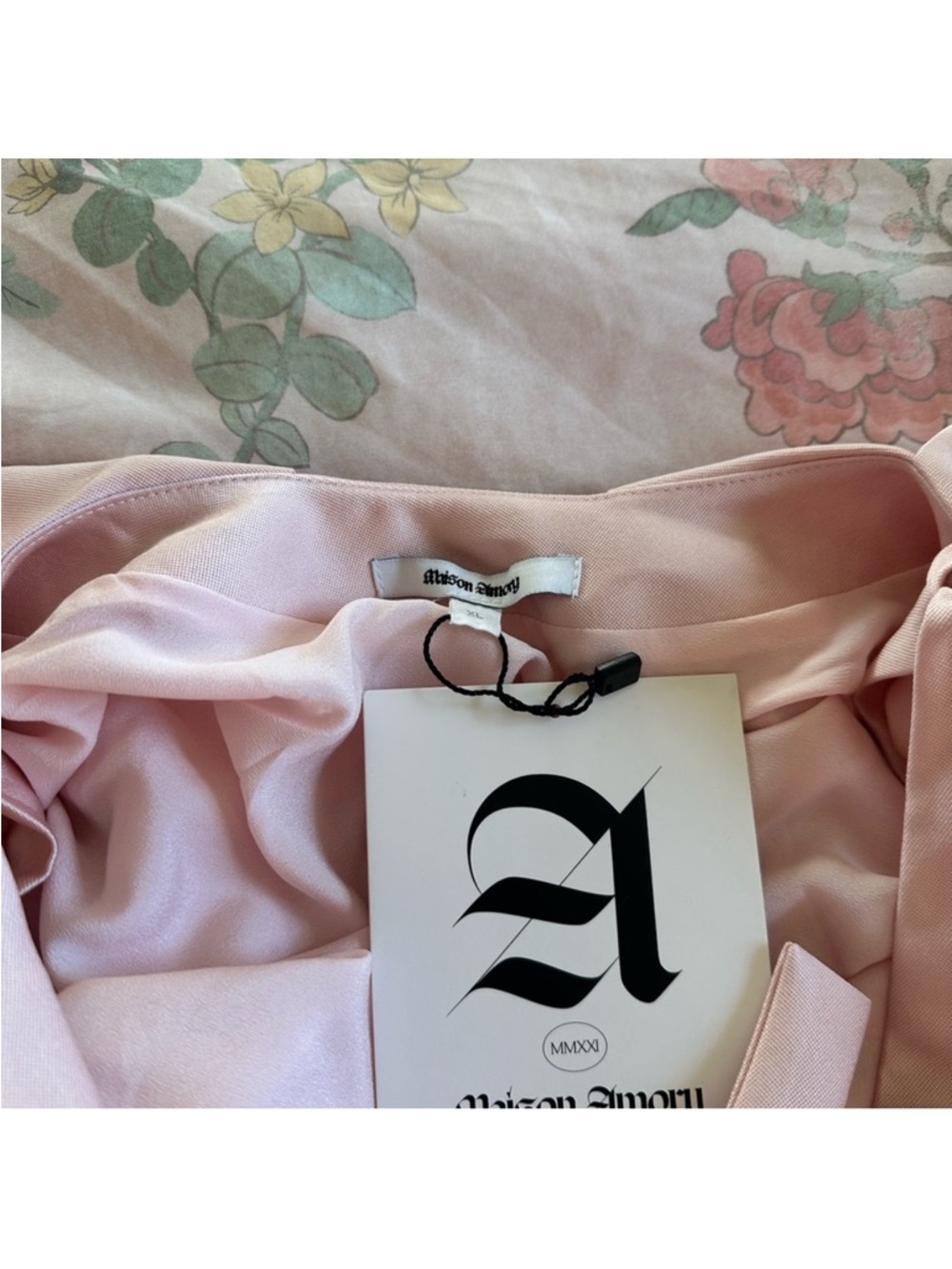 NWT Maison Amory Reign Maxi Dress - Elegant Flowing Formal Gown in Soft Pink - Picture 8 of 8